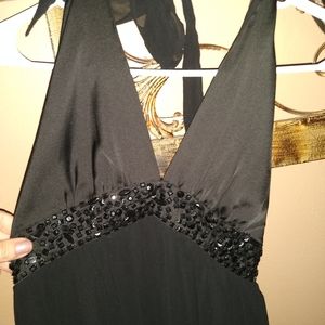 Black tank top  long length dinner dress.